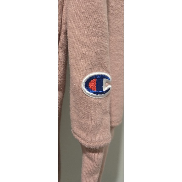 Champion Sweatshirt Crewneck Pullover Spell Out Logo Pink Casual Comfy Womens 1X - Picture 3 of 5